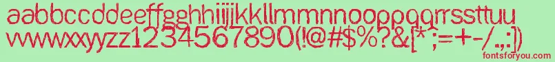 Ank Font – Red Fonts on Green Background