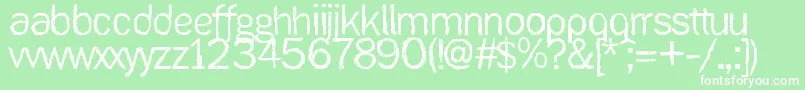 Ank Font – White Fonts on Green Background