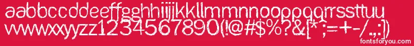 Ank Font – White Fonts on Red Background