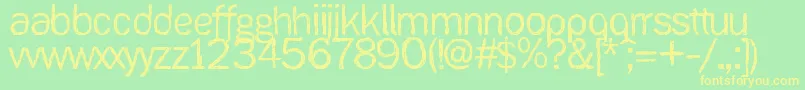 Ank Font – Yellow Fonts on Green Background