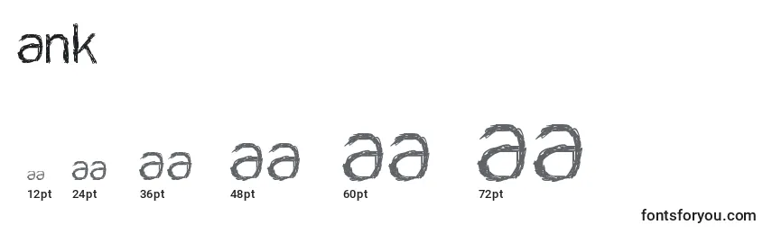 Größen der Schriftart Ank (106886)