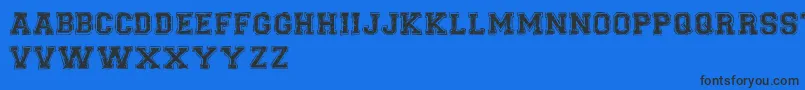 フォントUniversalCollegeDemoVersion – 黒い文字の青い背景