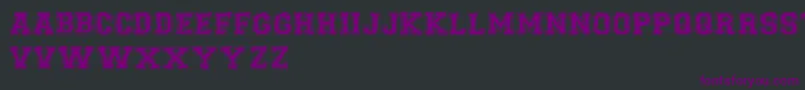 Czcionka UniversalCollegeDemoVersion – fioletowe czcionki na czarnym tle