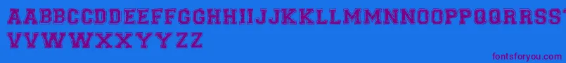 UniversalCollegeDemoVersion Font – Purple Fonts on Blue Background