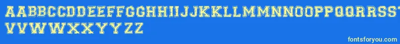 UniversalCollegeDemoVersion Font – Yellow Fonts on Blue Background