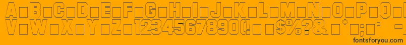 LetterSweaterSansOpenSsiNormal Font – Black Fonts on Orange Background
