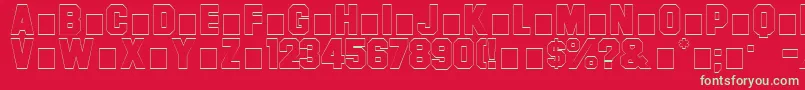 Czcionka LetterSweaterSansOpenSsiNormal – zielone czcionki na czerwonym tle