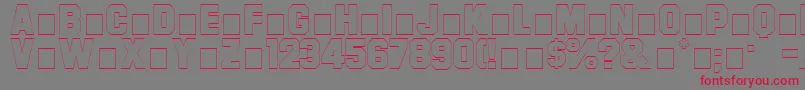 LetterSweaterSansOpenSsiNormal Font – Red Fonts on Gray Background