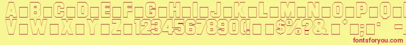 LetterSweaterSansOpenSsiNormal Font – Red Fonts on Yellow Background