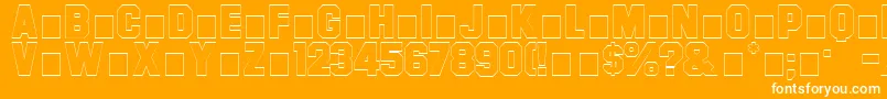 LetterSweaterSansOpenSsiNormal Font – White Fonts on Orange Background