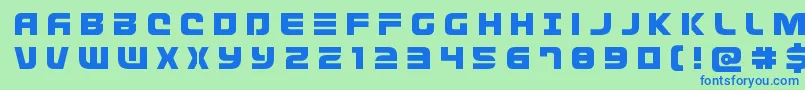 Defconzerotitle Font – Blue Fonts on Green Background