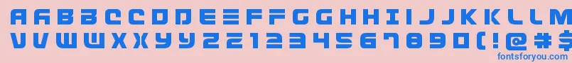 Defconzerotitle Font – Blue Fonts on Pink Background