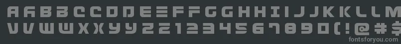 フォントDefconzerotitle – 黒い背景に灰色の文字