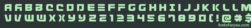 フォントDefconzerotitle – 黒い背景に緑の文字