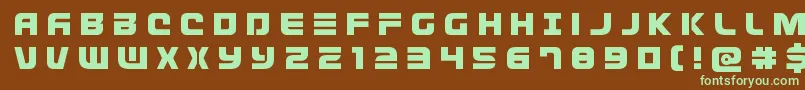 Defconzerotitle Font – Green Fonts on Brown Background