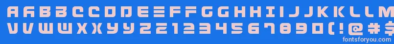 Defconzerotitle Font – Pink Fonts on Blue Background