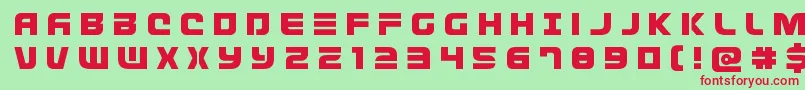 Defconzerotitle Font – Red Fonts on Green Background