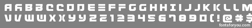 フォントDefconzerotitle – 灰色の背景に白い文字