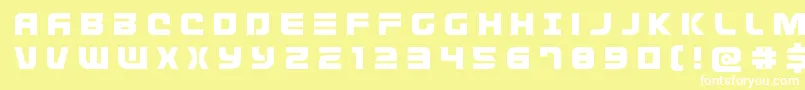 Defconzerotitle Font – White Fonts on Yellow Background