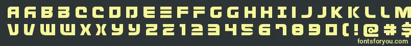 フォントDefconzerotitle – 黒い背景に黄色の文字