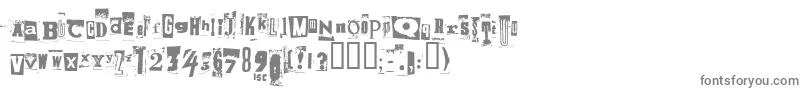 Piratesstoertebecker-Schriftart – Graue Schriften auf weißem Hintergrund