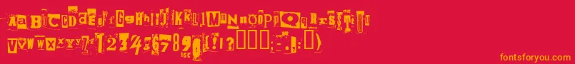 Piratesstoertebecker Font – Orange Fonts on Red Background