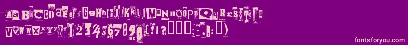 Piratesstoertebecker Font – Pink Fonts on Purple Background