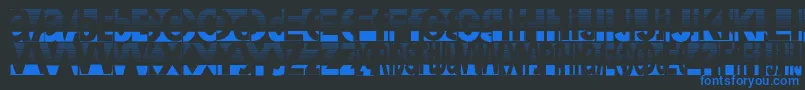 fuente Friendlyfiredust – Fuentes Azules Sobre Fondo Negro