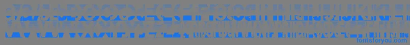 Friendlyfiredust-Schriftart – Blaue Schriften auf grauem Hintergrund