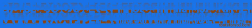Friendlyfiredust Font – Brown Fonts on Blue Background