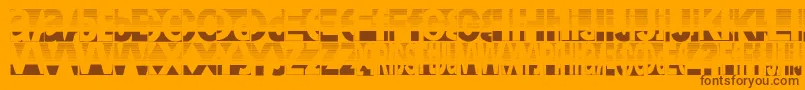 Friendlyfiredust Font – Brown Fonts on Orange Background