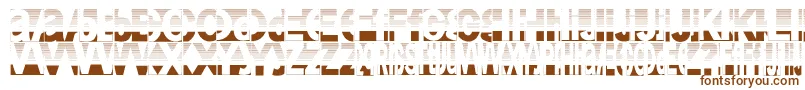 フォントFriendlyfiredust – 白い背景に茶色のフォント