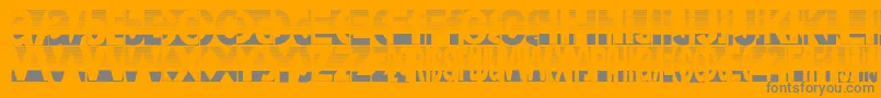 Friendlyfiredust-Schriftart – Graue Schriften auf orangefarbenem Hintergrund