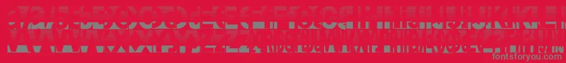 Friendlyfiredust Font – Gray Fonts on Red Background