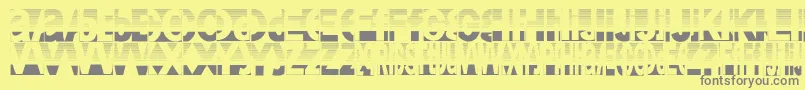 Friendlyfiredust Font – Gray Fonts on Yellow Background