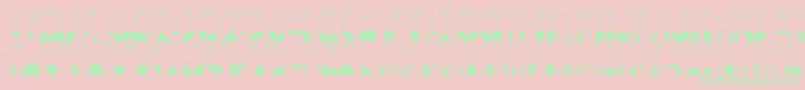 Fonte Friendlyfiredust – fontes verdes em um fundo rosa