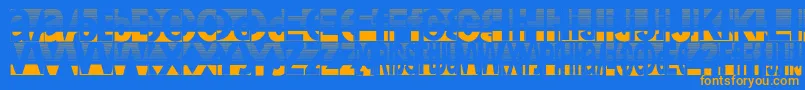 Friendlyfiredust Font – Orange Fonts on Blue Background