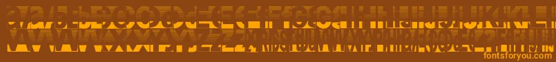 Friendlyfiredust Font – Orange Fonts on Brown Background
