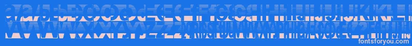 Friendlyfiredust Font – Pink Fonts on Blue Background
