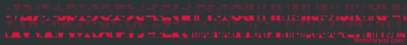 フォントFriendlyfiredust – 黒い背景に赤い文字