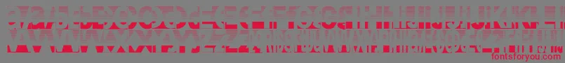 Friendlyfiredust-Schriftart – Rote Schriften auf grauem Hintergrund