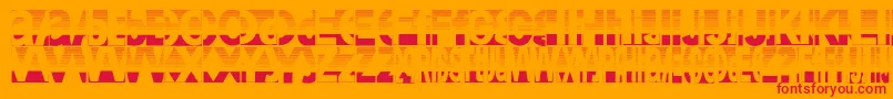 Friendlyfiredust Font – Red Fonts on Orange Background