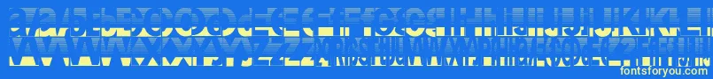 Friendlyfiredust Font – Yellow Fonts on Blue Background