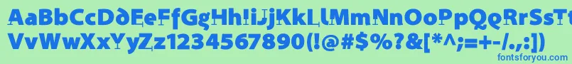 ProthesisBlack Font – Blue Fonts on Green Background