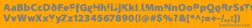 フォントProthesisBlack – オレンジの背景に灰色の文字