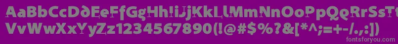 ProthesisBlack Font – Gray Fonts on Purple Background