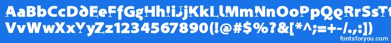 ProthesisBlack Font – White Fonts on Blue Background