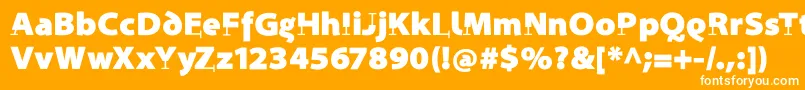 ProthesisBlack Font – White Fonts on Orange Background