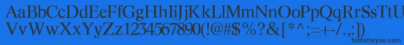 フォントInformaticssskRegular – 黒い文字の青い背景