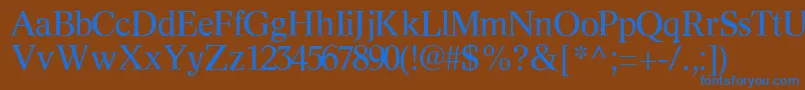 InformaticssskRegular Font – Blue Fonts on Brown Background